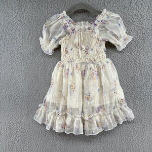 EleStory Baby Floral Smocked Puff Sleeve Dress 12-18M | Vintage-Inspired Ruffle